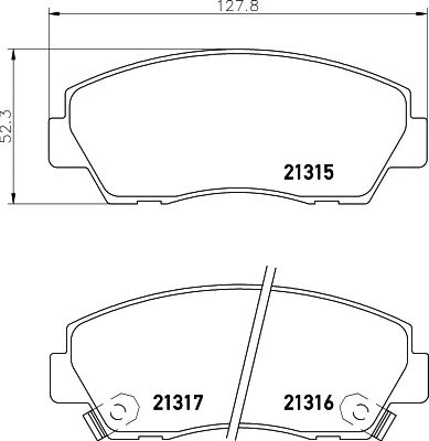 HELLA PAGID 8db355015171 -  Комплект тормозных колодок, дисковый тормоз